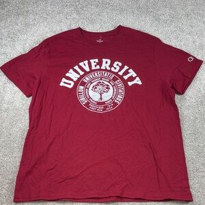 Champion University Red Short Sleeve Tee men's size large